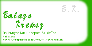 balazs krepsz business card